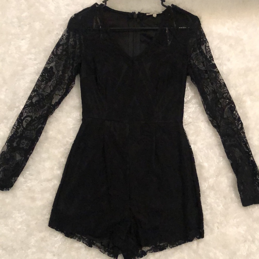 Black lace romper